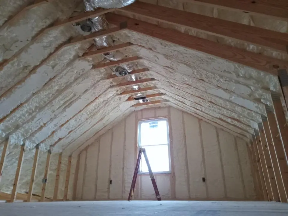 Spray foam roofing application for Crawl Space Insulation project in Verona